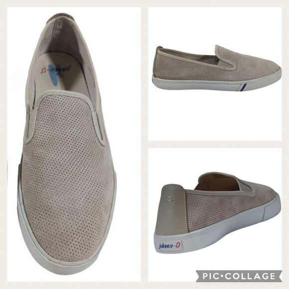 S2428 GUC $128 Johnnie-O Stealth Suede Sneakers size 9M - Picture 1 of 11